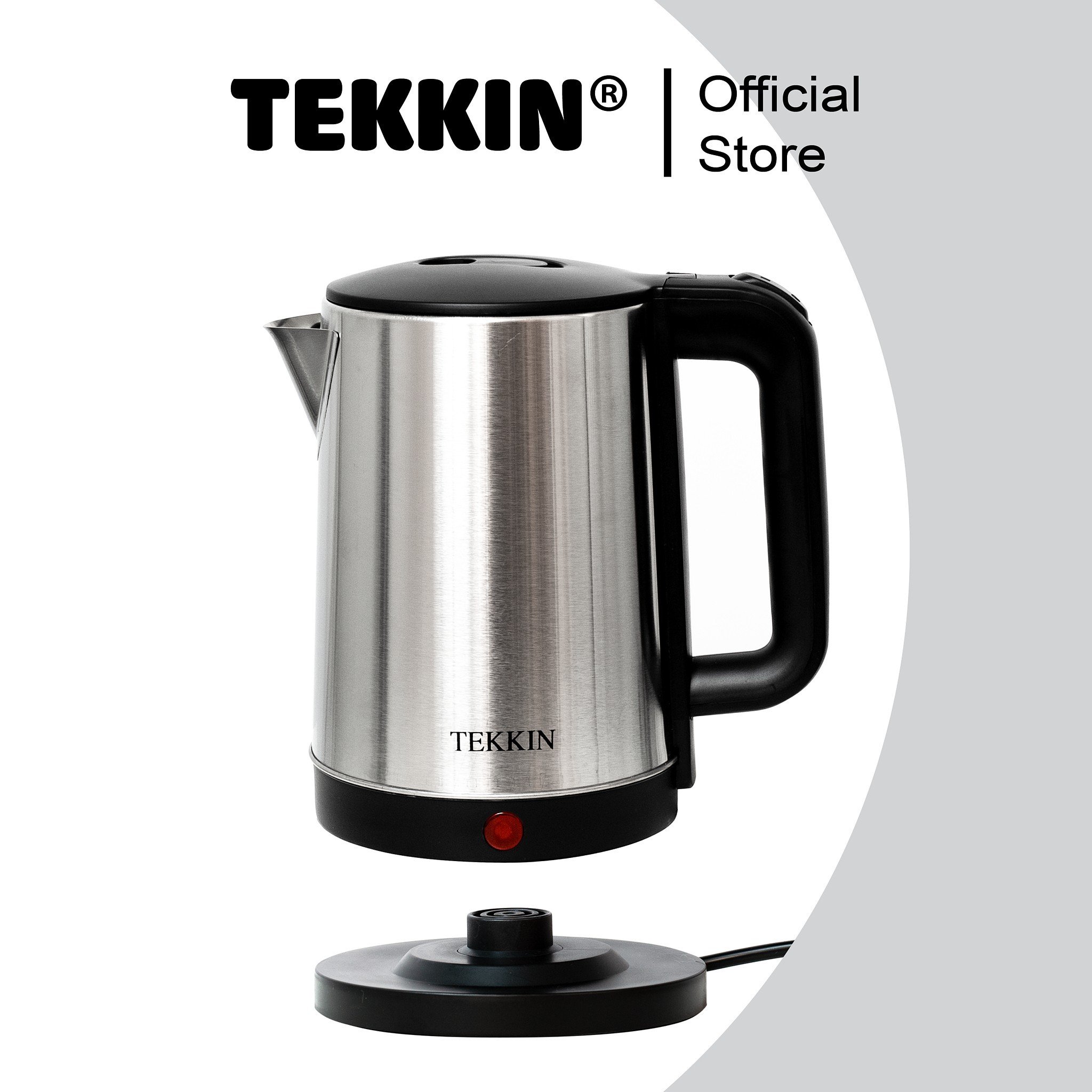 Ấm siêu tốc inox tự ngắt TEKKIN TI-2848 dung tích lớn 2.3L (dung tích sử dụng 1.8L) 1500W bảo hành 12 tháng - hàng nhập khẩu