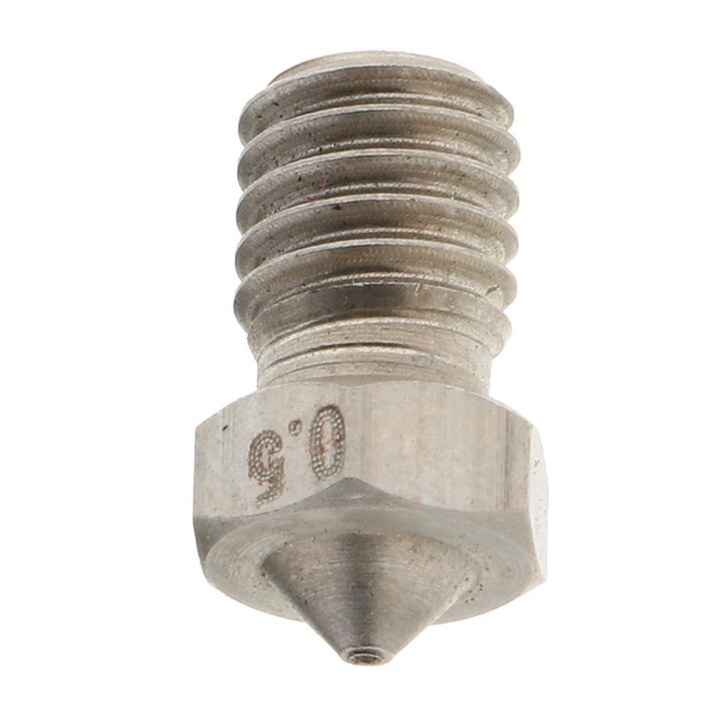 0.5mm 3D Printers Extruder Nozzle Printhead Brass Copper for 1.75mm Filament