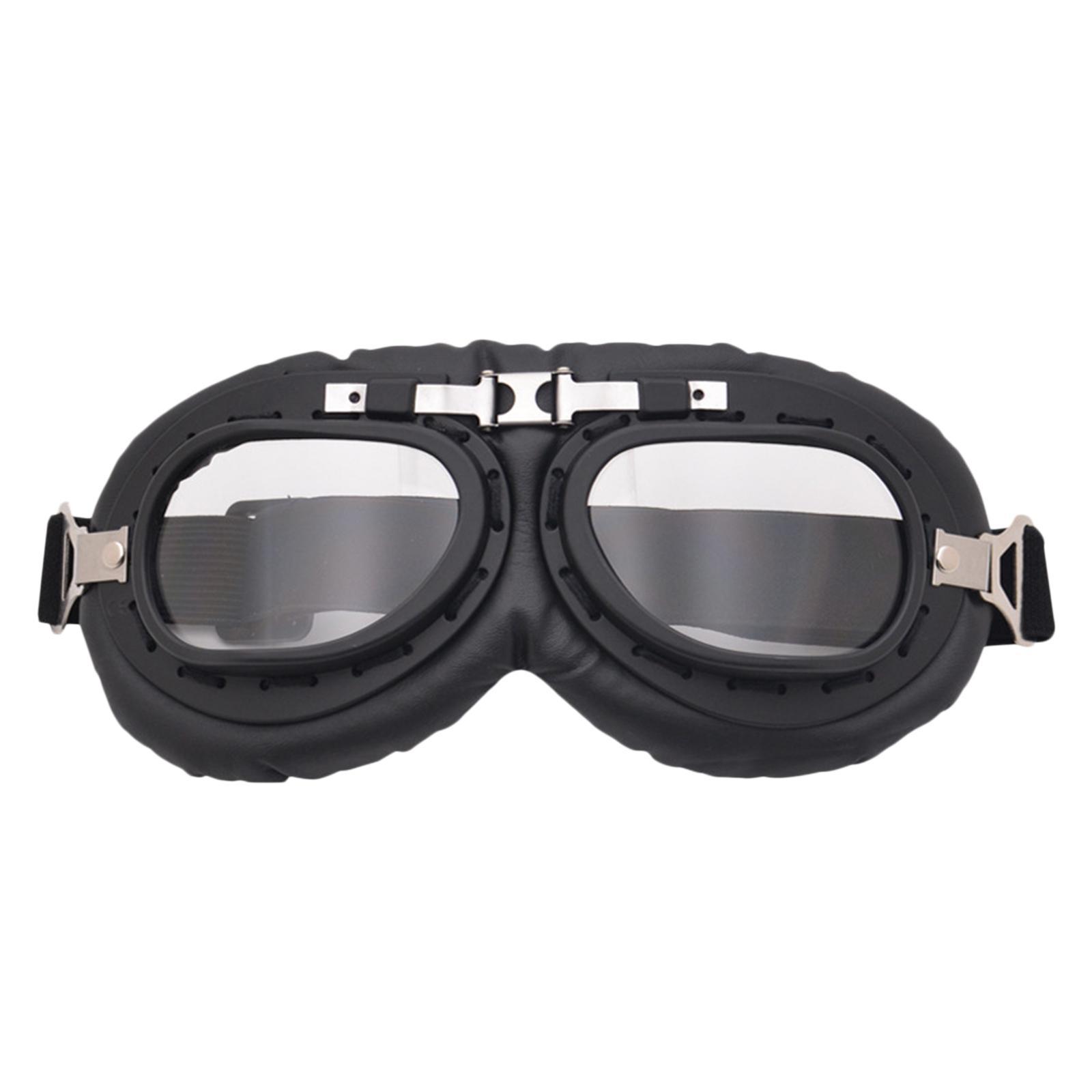 2x Motorcycle Goggles Dust-Proof Sports Glasses Fit for Cruiser