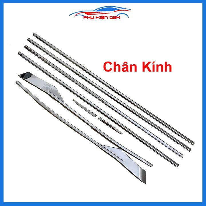 Bộ nẹp viền chân kính cong kính Avanza 2022-2023 Inox sáng bóng chuẩn form xe