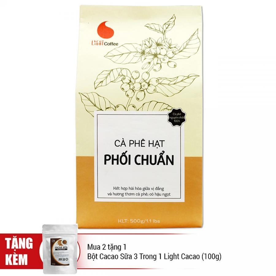 Cà Phê Hạt Rang Nguyên Chất 100% Light Coffee Phối Chuẩn (500g)