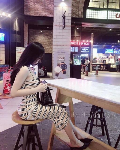 Váy kẻ 2 dây body
