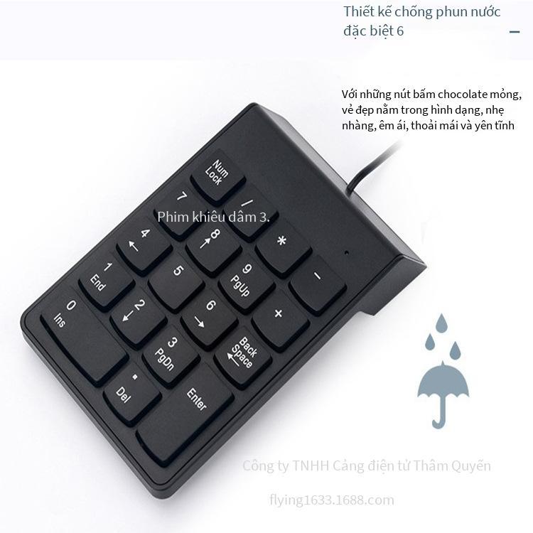 Phong cách mới nhất mới nóng bán sô cô la siêu mỏng có dây kỹ thuật số bàn phím USB kế toán ngân hàng mini phẳng di động một tay