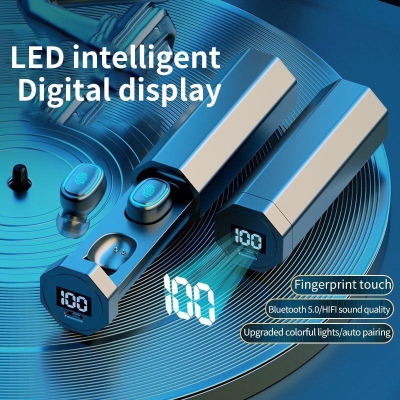 Tai Nghe Bluetooth Không Dây HiFi TWS A7 TWS 9D Âm Thanh Nổi Hỗ Trợ Dấu Vân Tay