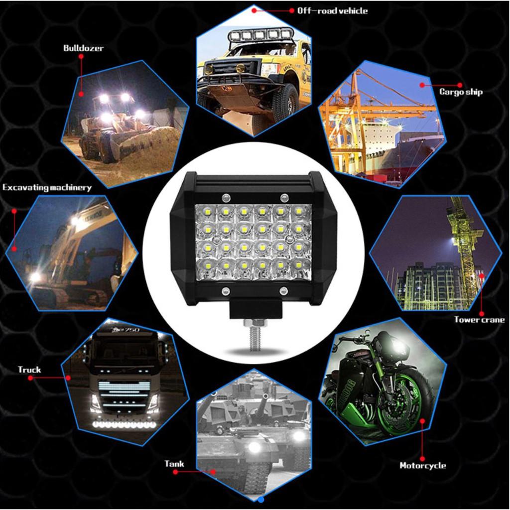 Bộ 2 Đèn pha LED hỗ trợ sáng cho xe ô tô xe máy - AsiaMart