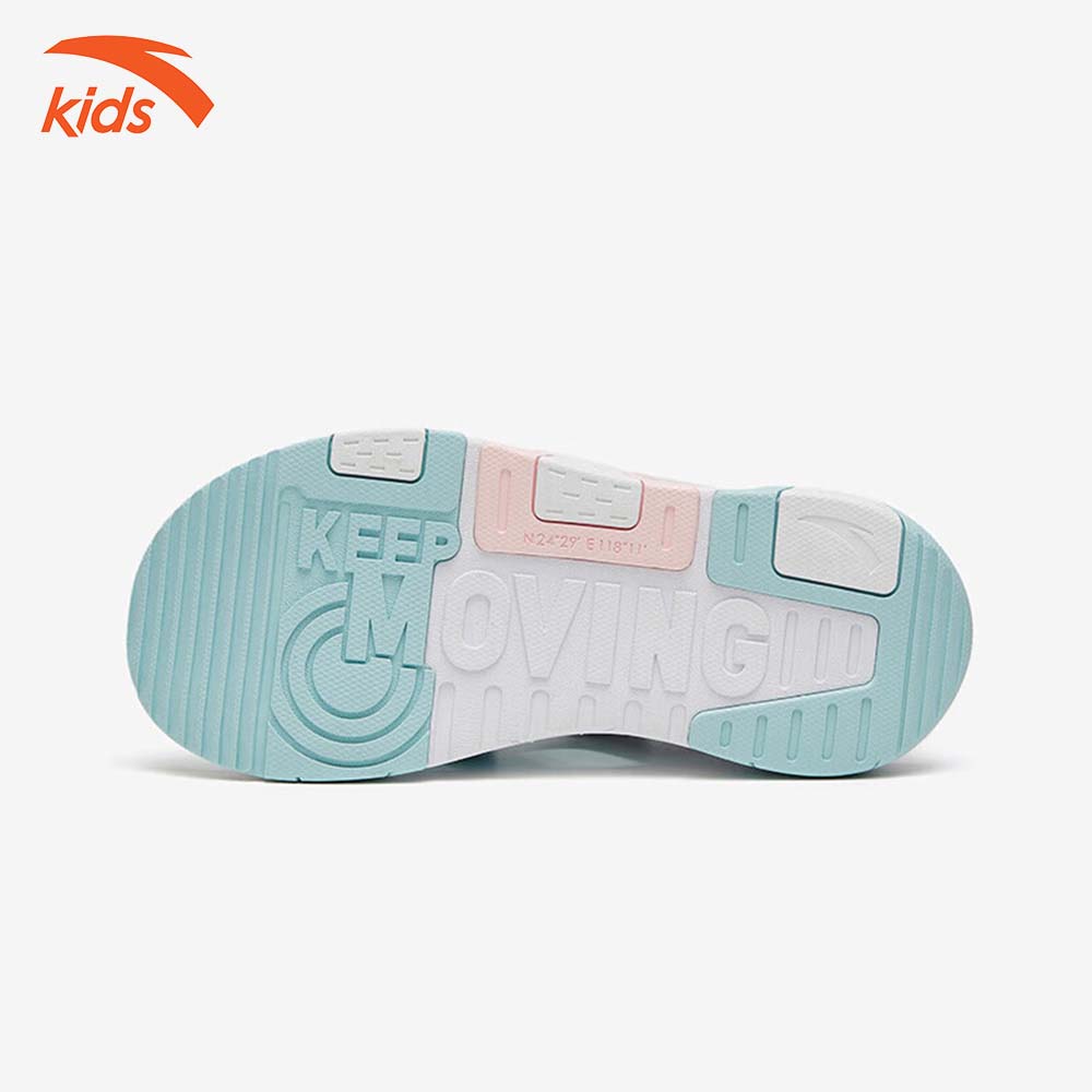 Sandals thời trang thể thao bé gái Anta Kids siêu nhẹ, quai dán tiện lợi, thoáng khí W322326921