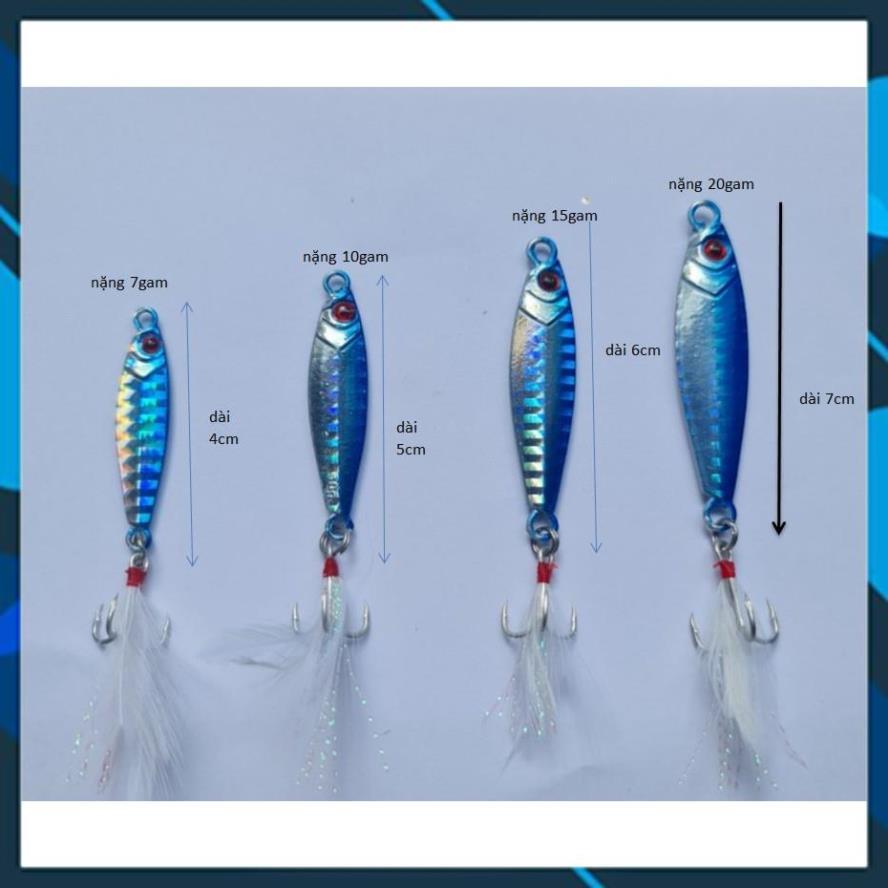 Mồi Câu Lure Jigging Nặng 7g_10g_15g_20g lure chẽm,nhồng,hồng,măng,vược,...._ Lure 24