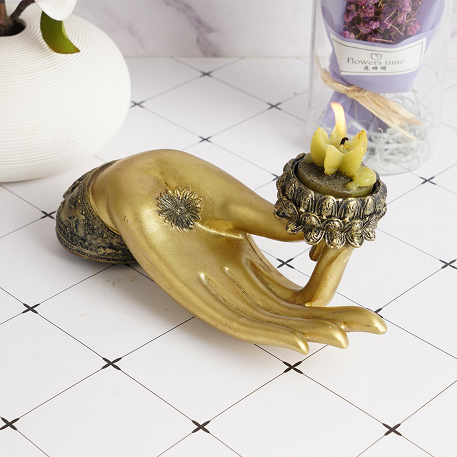 Buddha Candle Holder Retro for Restaurant Decoration Meditation Relax Gift