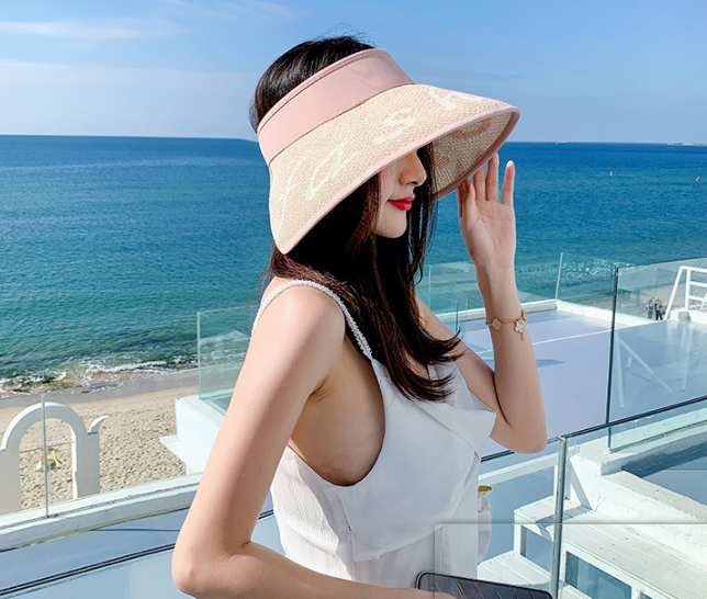 Mũ rộng vành nửa đầu chống nắng chống tia UV cao cấp, nón đi biển du lịch rộng vành mới
