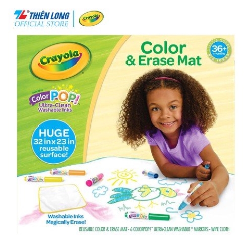 Bộ thảm tập tô màu cho bé - có thể xóa được Crayola Color &amp; Erase Mat