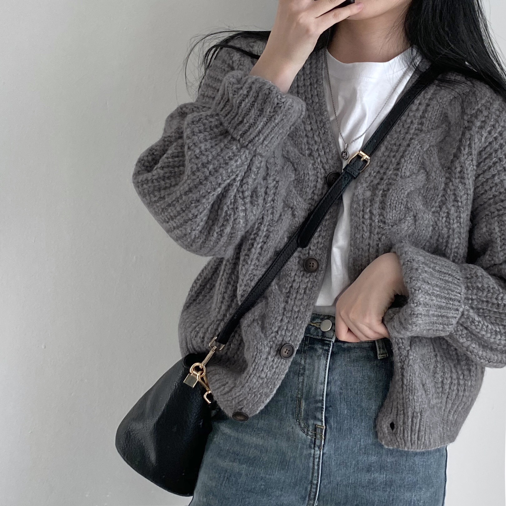 Áo khoác len cardigan ulzzang hàn quốc