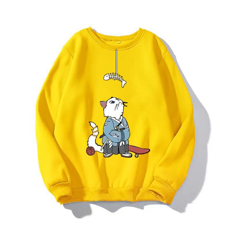 ÁO SWEATER NAM NỮ IN THẦN MÈO