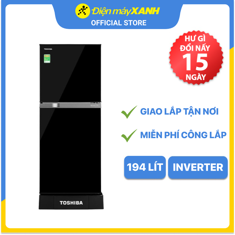 Tủ lạnh Toshiba Inverter 194 lít GR-A25VM(UKG1) - Hàng chính hãng (Giao hàng toàn quốc)