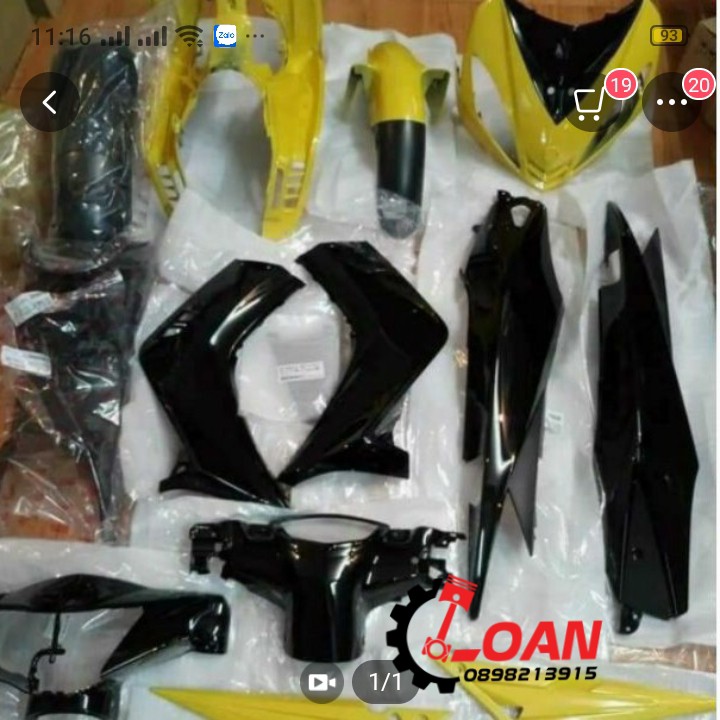 DÀN ÁO DÀNH CHO XE YAMAHA EXCITER 135 2010 MÀU VÀNG ĐEN
