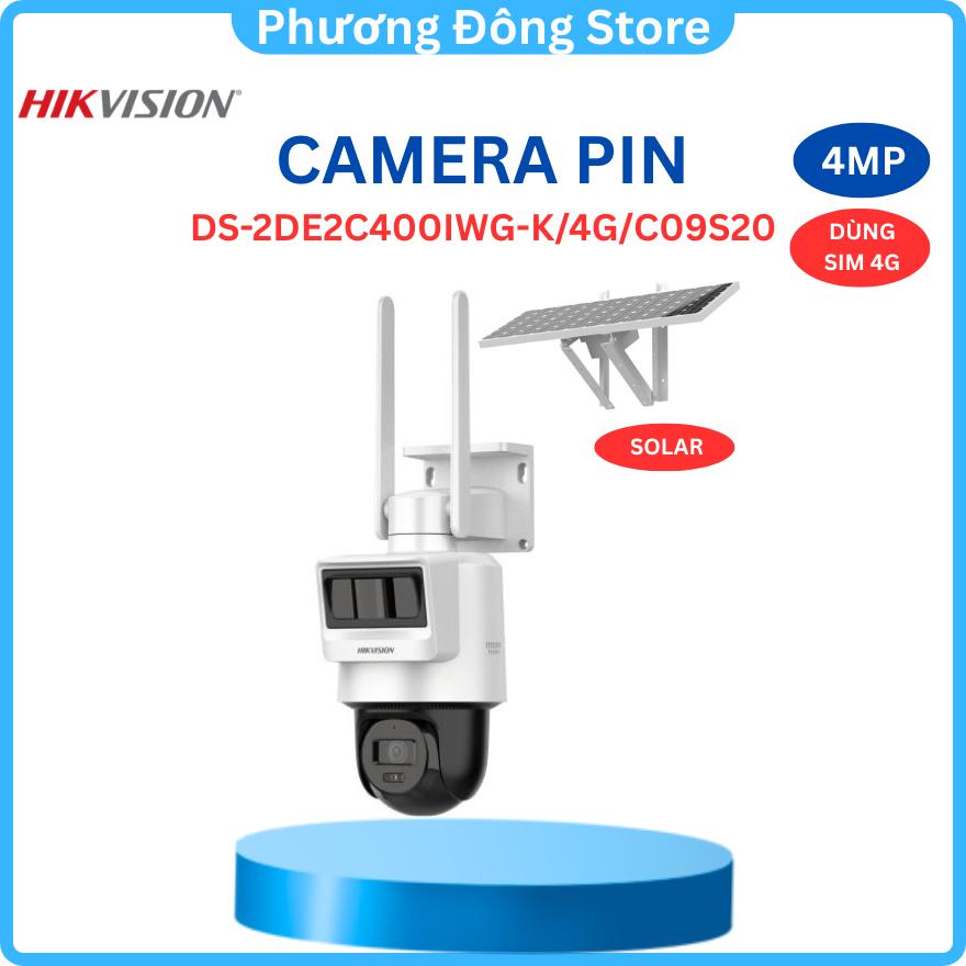 Camera 4G HIKVISION DS-2DE2C400IWG-K/4G/C09S20, PT, Độ phân giải 4MP, Tích hợp PIR và Radar, Đàm thoại 2 chiều