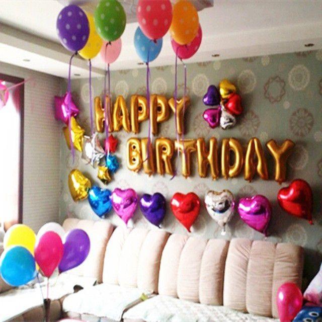 Set bong bóng phụ kiện trang trí sinh nhật, tiệc, party cho bé trai, bé gái chữ Happy Birthday - BOBABO