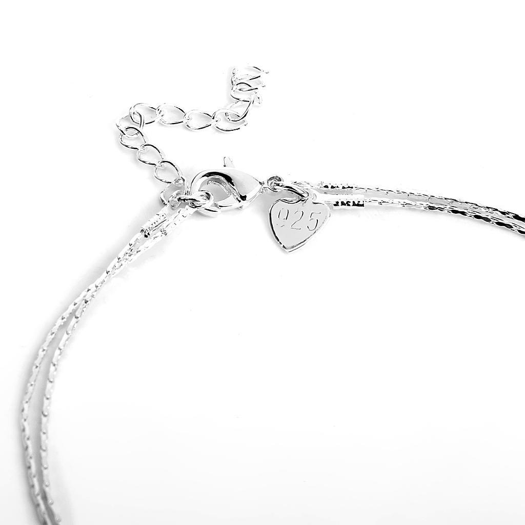 Silver Plating Double Chain Ankle Bracelet with Bell