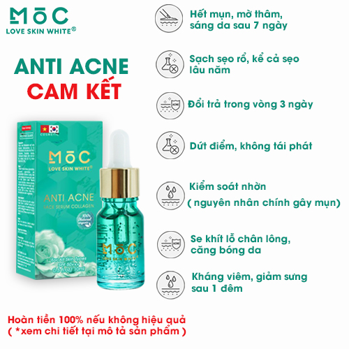 Serum Ngừa Mụn Thâm, Mờ Sẹo 10ml MỘC