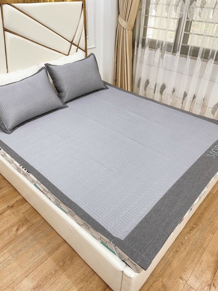 Chiếu Điều Hòa Tencel Cao Su Non MODER HOME - MÀU GHI