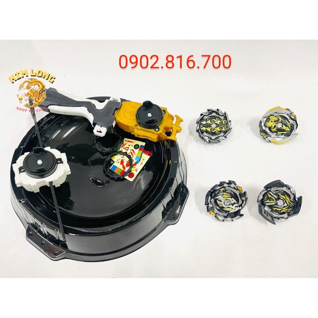 [Ảnh thật] Bộ 4 Con Quay BEYBLADE vòng xoay thần tốc siêu mạnh Có Tay Cầm và Sàn Đấu Lớn 3366