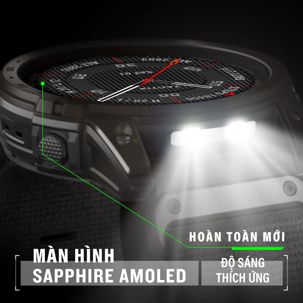 Đồng hồ thông minh Garmin tactix 7 (51 mm) AMOLED Edition - Hàng chính hãng