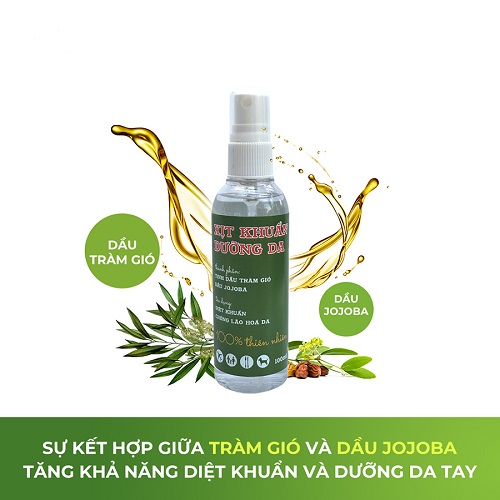 Xịt diệt khuẩn và dưỡng da Phấn Nụ Hoàng Cung 100ml, chiết xuất 100% thiên nhiên, diệt khuẩn tới 99,99%