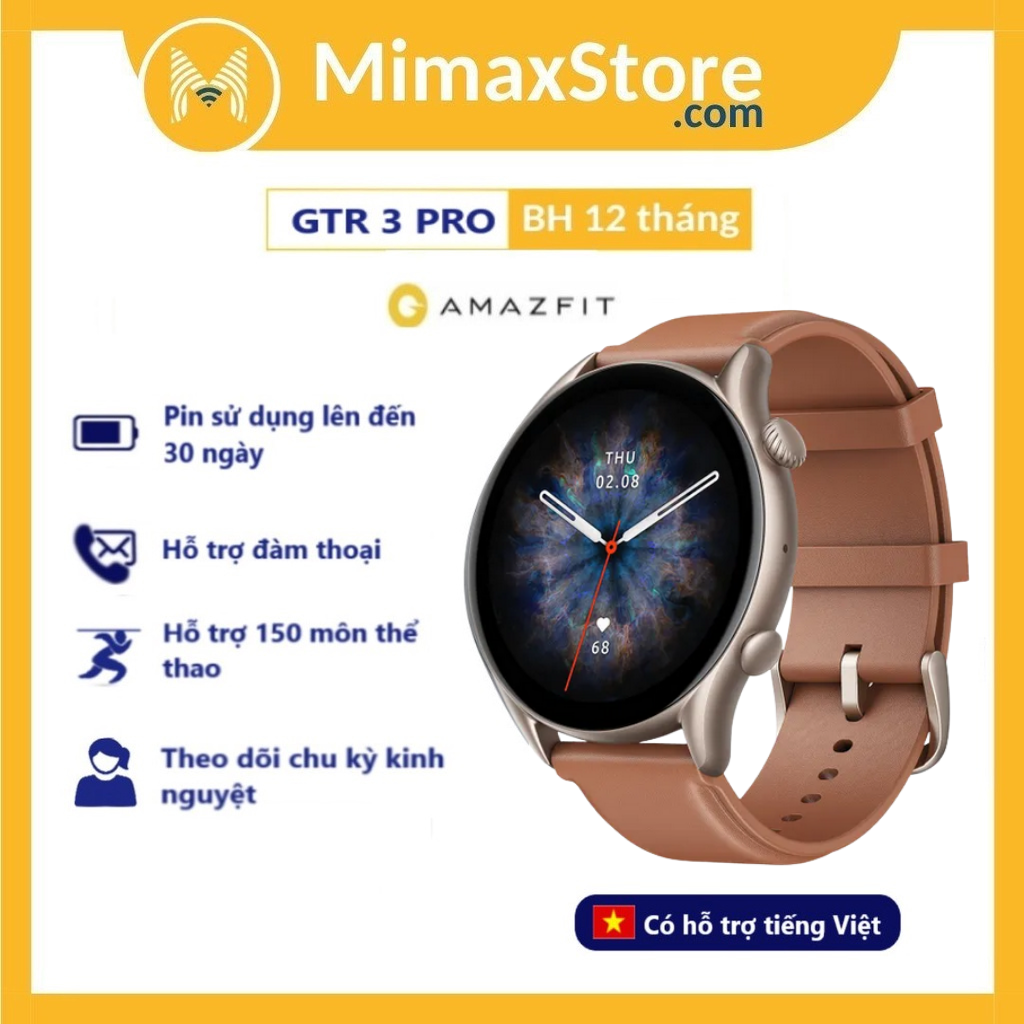 Đồng Hồ Thông Minh Amazfit GTR 3 PRO | Hỗ Trợ Tiếng Việt , Đàm Thoại | Bản Quốc Tế | Hàng Chính Hãng