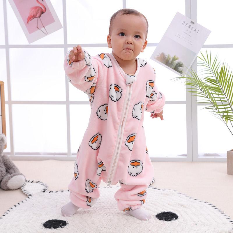 2021 Đầm Ngủ Túi Xe Đẩy Trẻ Em Bao Cho Bé Sơ Sinh Hoa Văn Hoạt Hình Trẻ Em Giường Chơi Chia Chân Mùa Đông Ấm Áp Chống Tipi sleepsacks