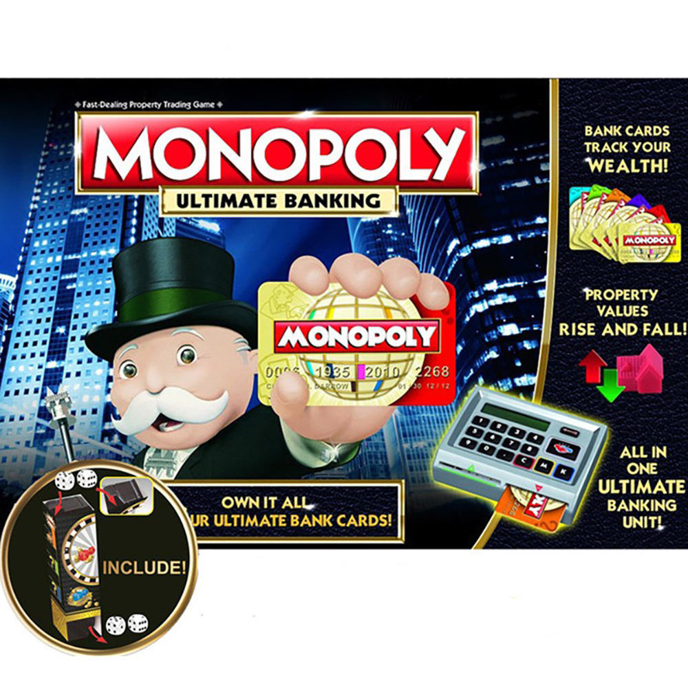 Bộ Cờ Tỷ Phú Monopoly 4.0 Board Game Có Máy Ngân Hàng điện tử quẹt thẻ ATM tự động