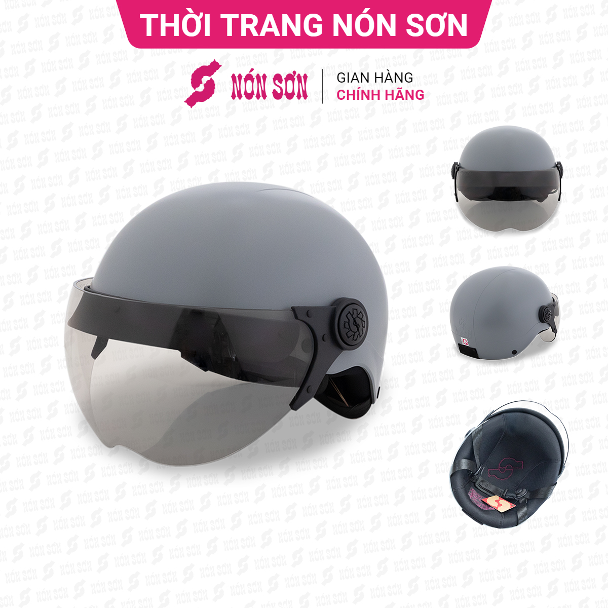 ƯU ĐÃI - Mũ bảo hiểm có kính NÓN SƠN chính hãng CKT-XM179