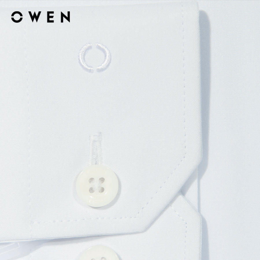 OWEN - Áo sơ mi dài tay Trắng Trơn Café AS221202D2