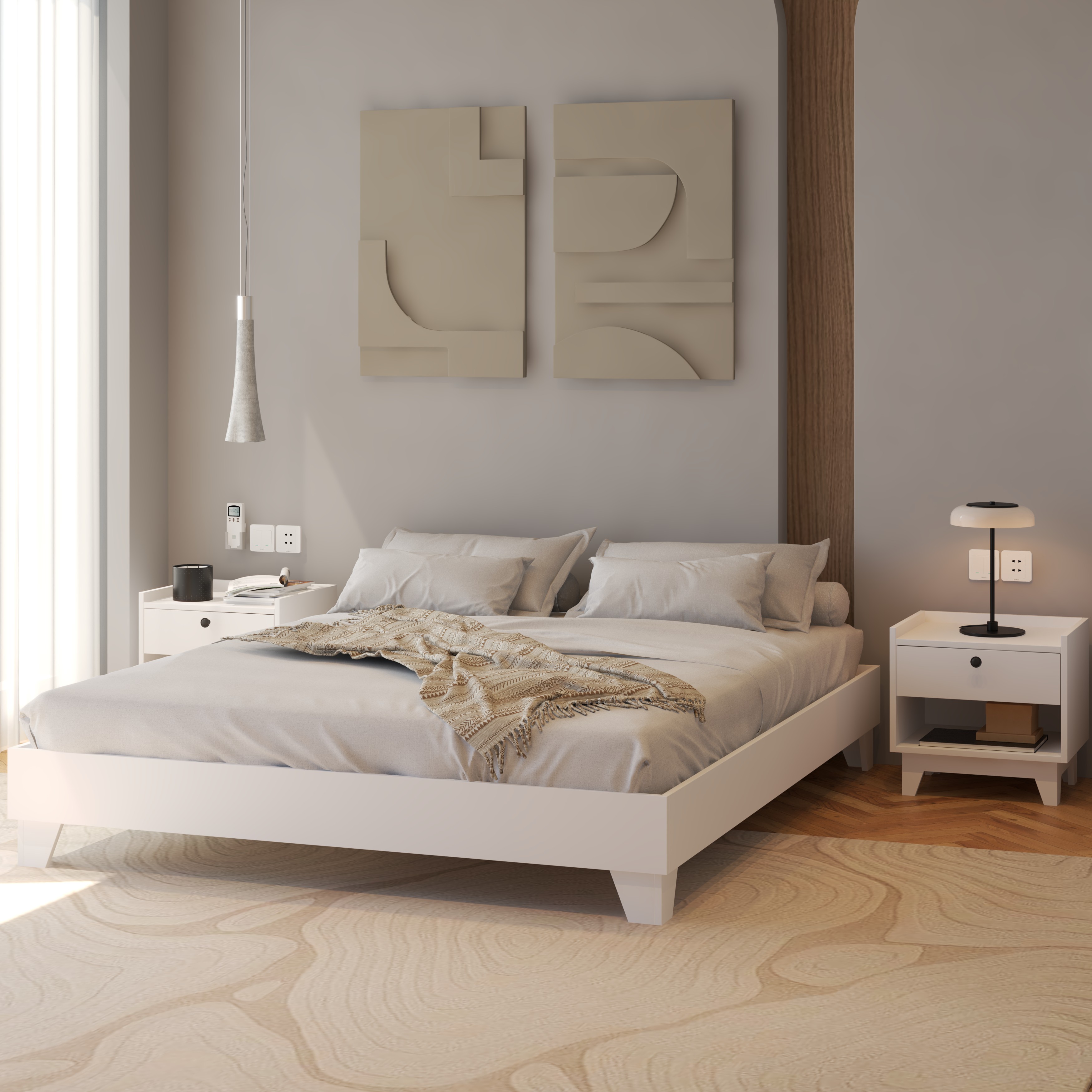 [Happy Home Furniture] KINA , Giường ngủ phong cách tối giản , GNG_064, GNG_065, GNG_066, GNG_067