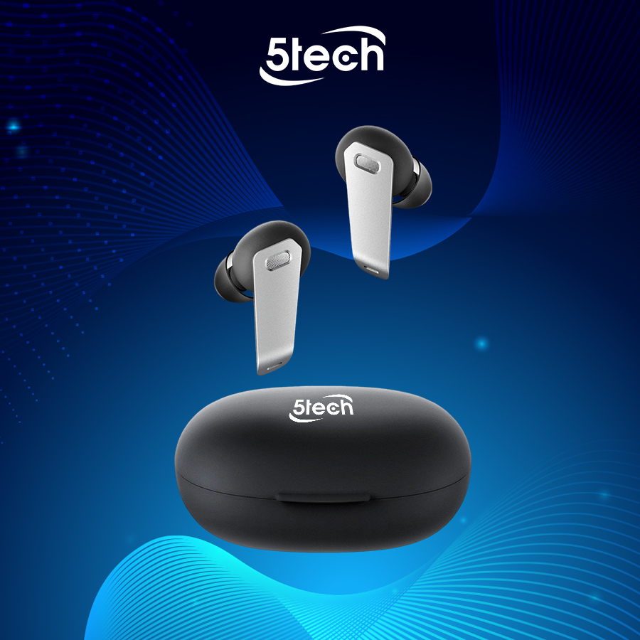 Tai nghe bluetooth, tai nghe không dây 5TECH 5T229 nhét tai, hàng chính hãng full chức năng cảm ứng nhậy âm thanh chuẩn HIFI