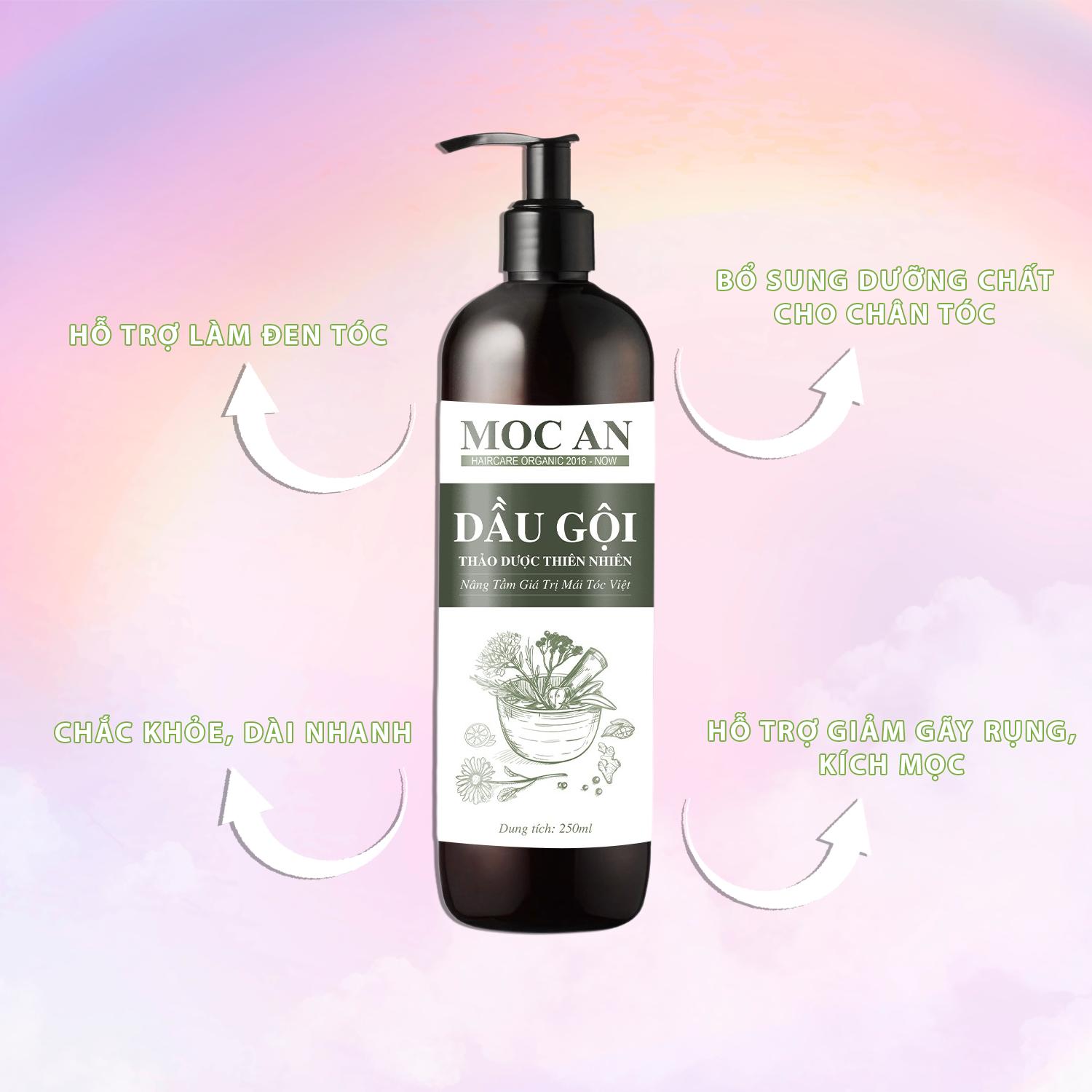 [GBK250] Dầu Gội Thảo Dược Bồ Kết [250ML] Mộc Ân Haircare