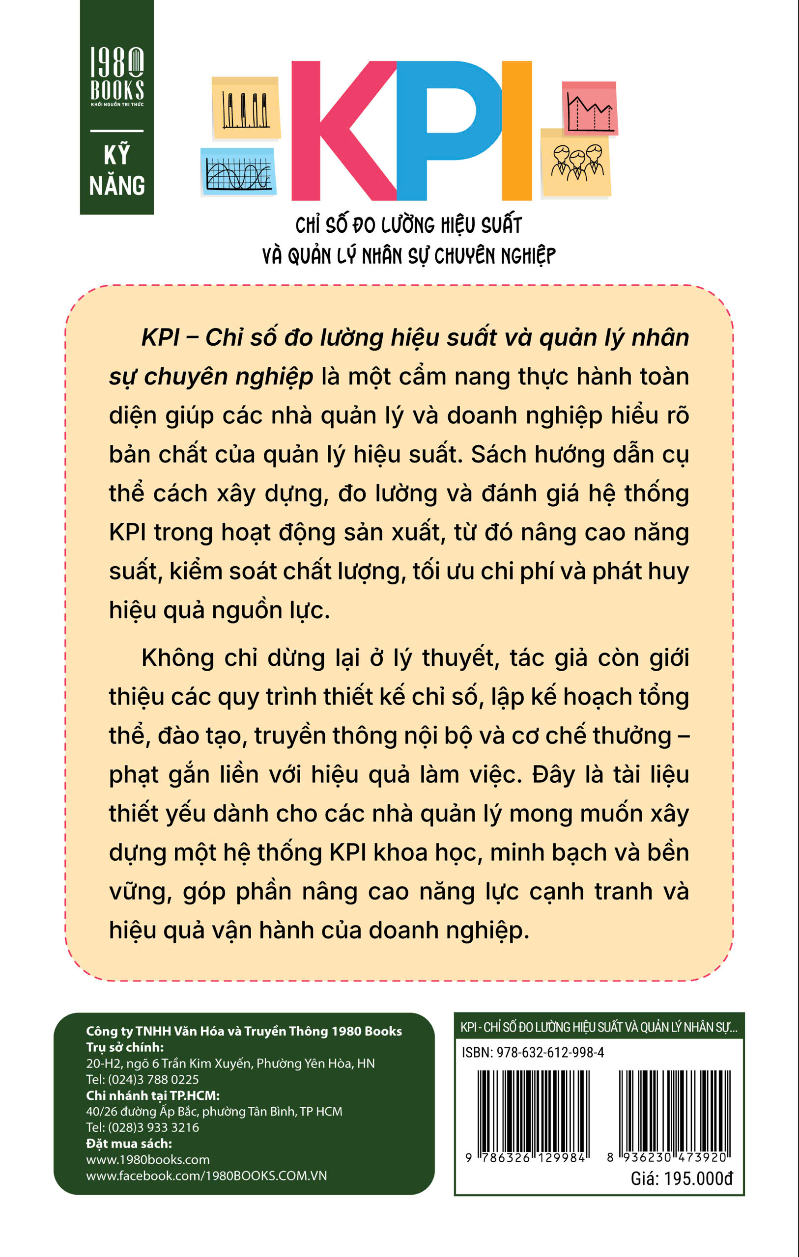 Sách KPI - Chỉ Số Đo Lường Hiệu Suất Và Quản Lý Nhân Sự Chuyên Nghiệp