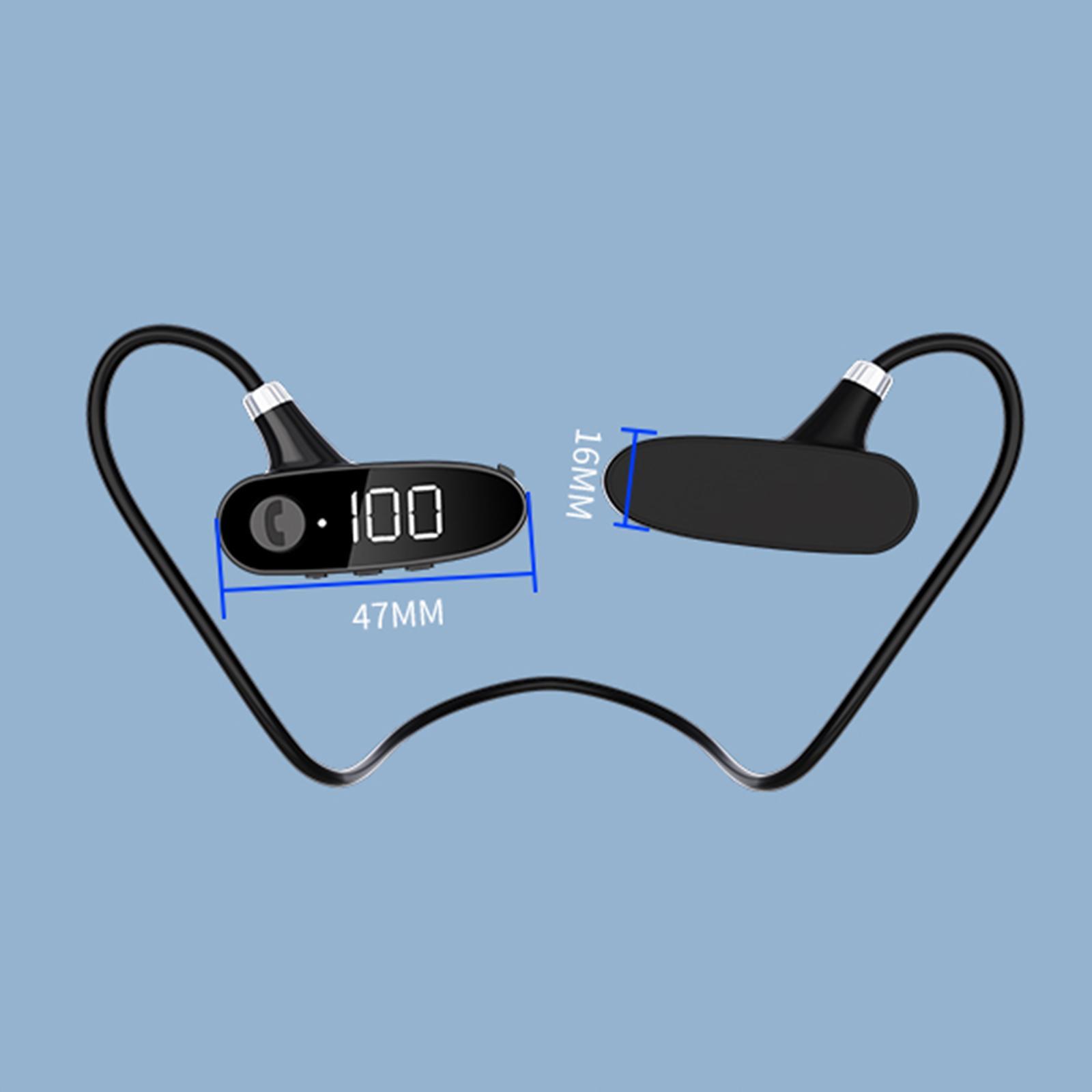 2x Bone Conduction Bluetooth 5.2 Headphones Headsets 10H Black