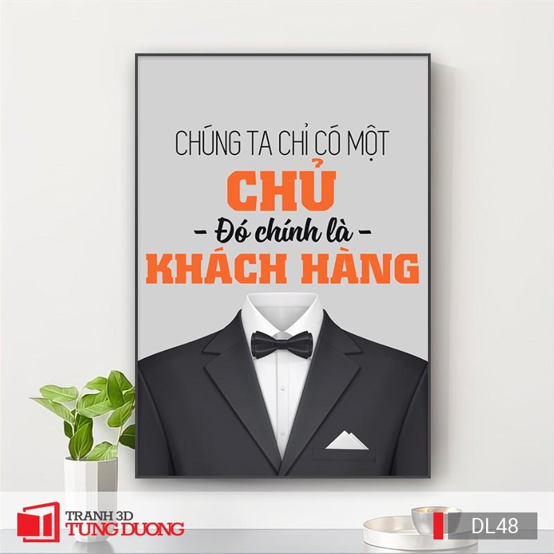 Tranh treo tường động lực văn phòng câu nói slogan truyền cảm hứng, tranh canvas trang trí DL11