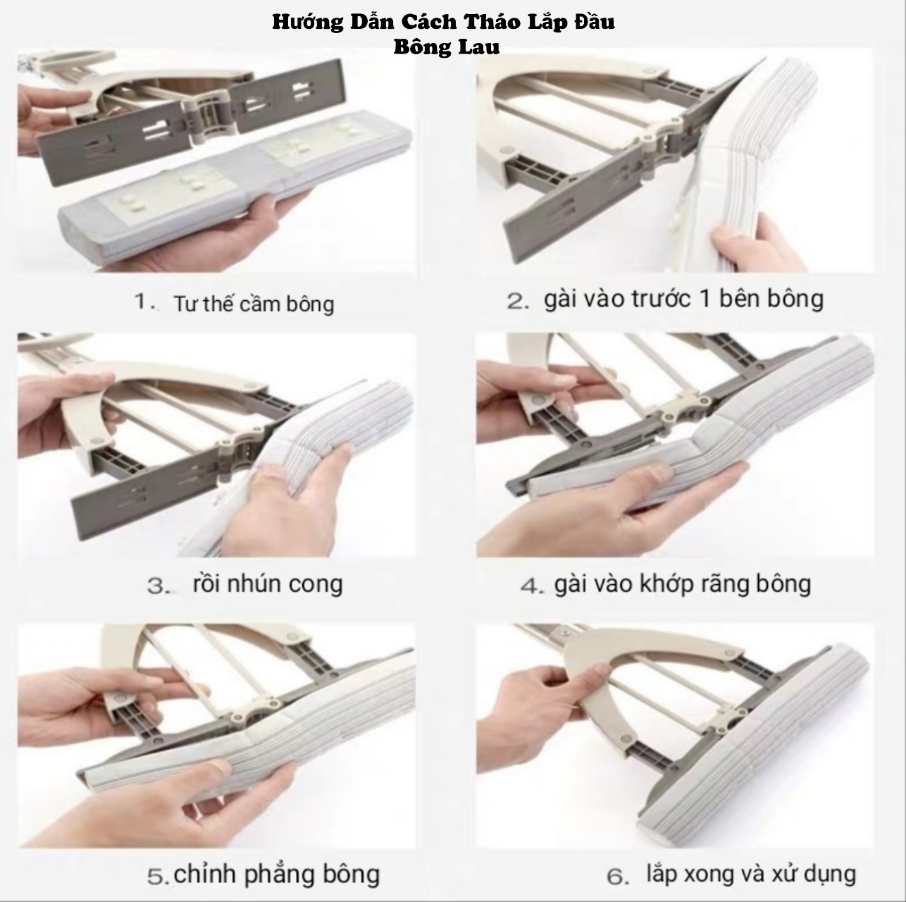 Cây lau nhà cao cấp thông minh bằng mouse tự vắt (tặng kèm bông lau thay thế)