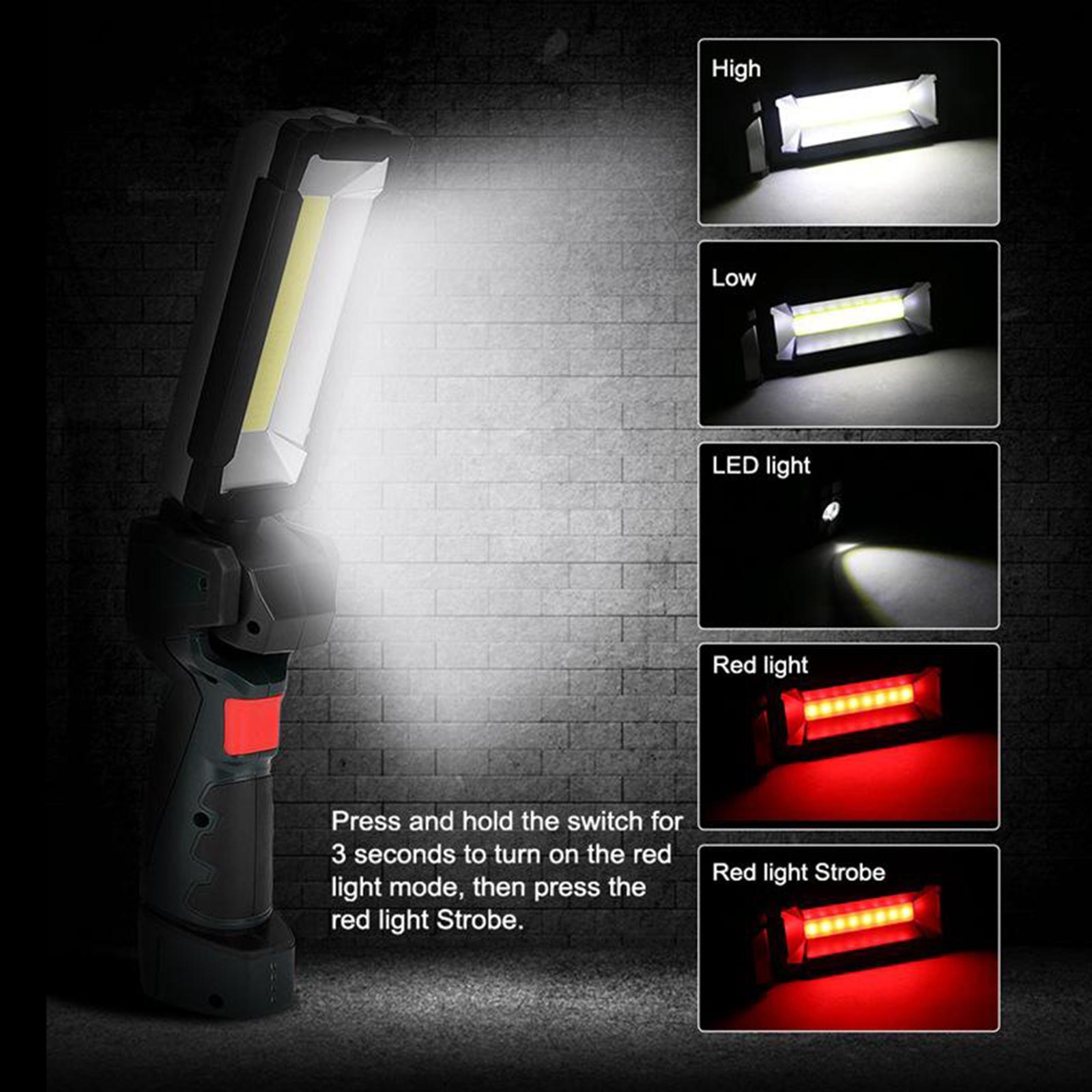 Home Rotating Base Emergency COB LED Work Light Lamp