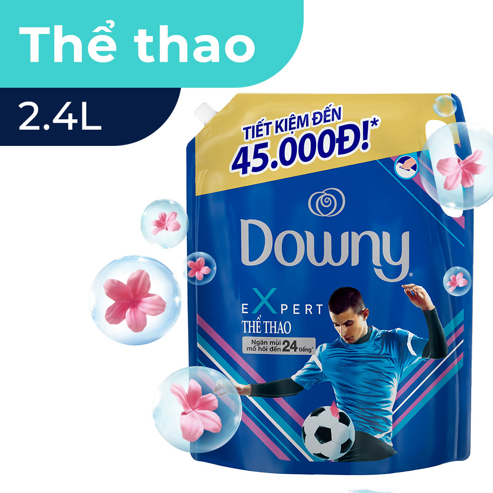 Nước Xả Vải Downy Expert Thể Thao 2.4L (dạng túi)