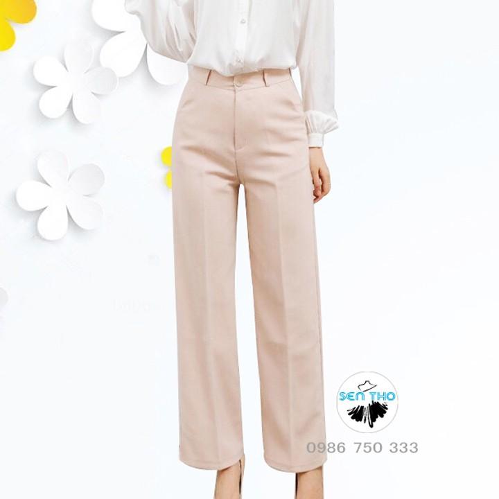 Quần Suông Nữ Công Sở Ống Rộng, Quần Culottes Có Khóa Kéo Siêu Xinh. Mặc Chân Dài Miên Man