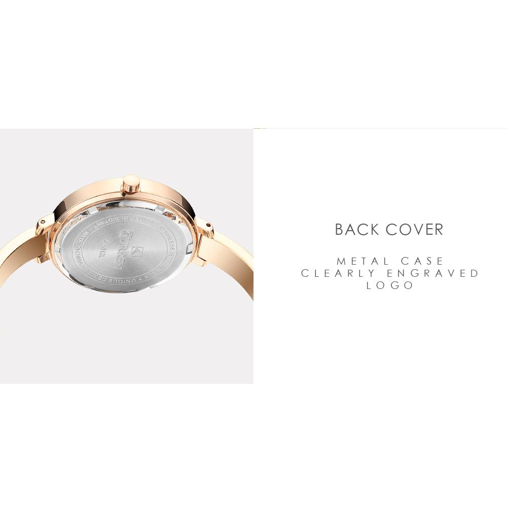 Đồng hồ đeo tay Quartz Movement Món quà đơn giản cho phụ nữ CURREN 9012
