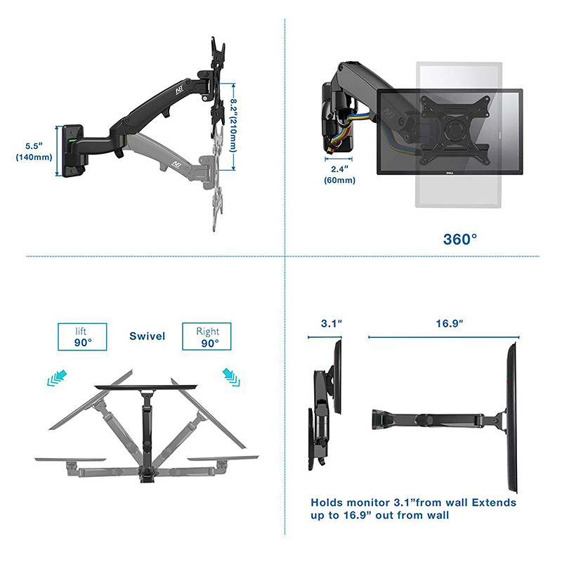 Giá Treo Tivi Góc Xoay Đa Hướng Tay Dài Nhập Khẩu North Bayou F300 (30-40 inch)