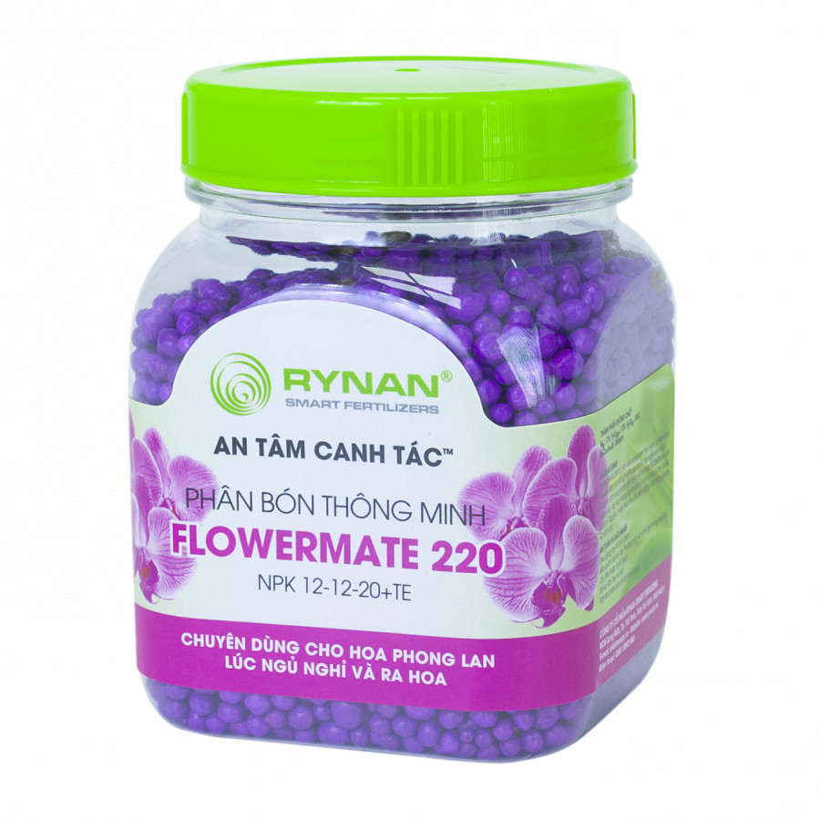 Phân Bón Thông Minh Rynan Flowermate 220 (Hũ 150g) - Giúp Phong Lan Ra Hoa, Trổ Đồng Loạt, Lâu Tàn