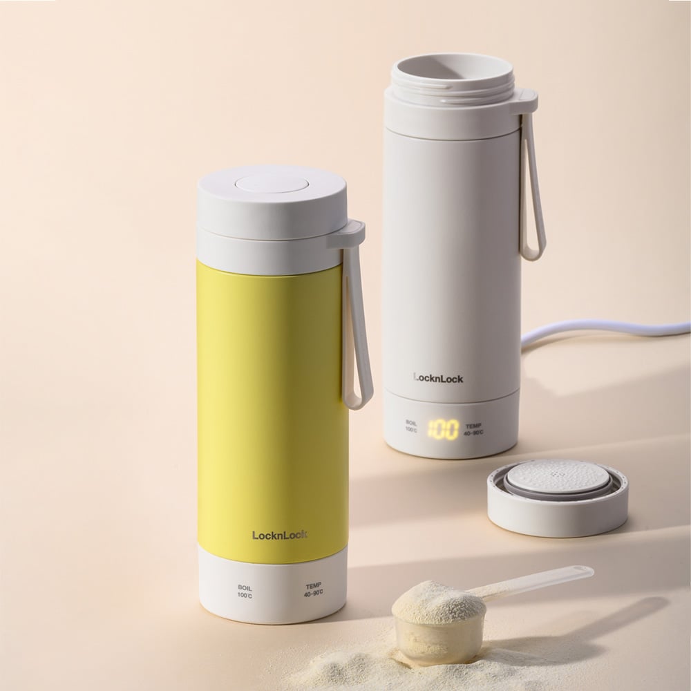 Bình đun giữ nhiệt LocknLock 300ml EJC723IVY, Hàng chính hãng, thép không gỉ, giữ ấm 8 cấp độ - JoyMall