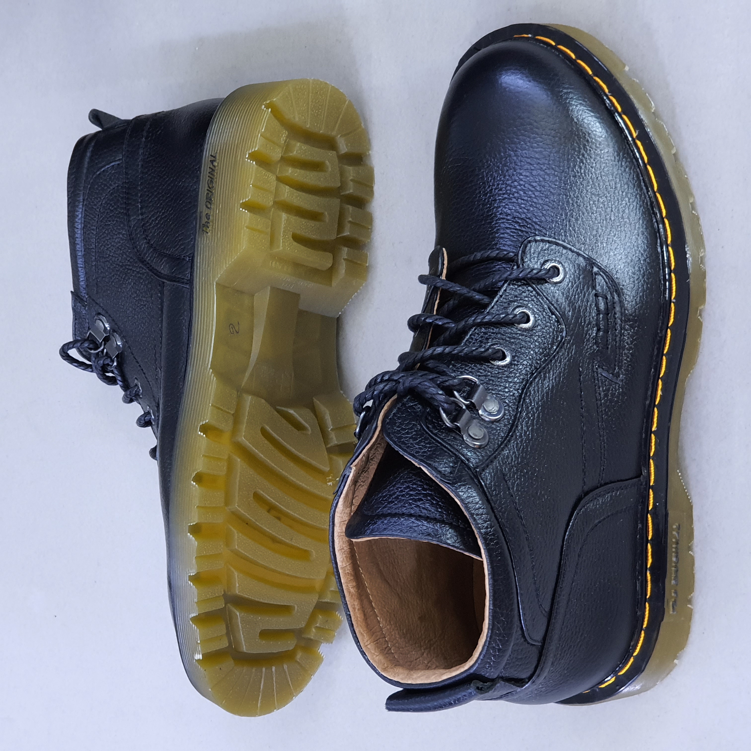 Giày boots nam cao cổ HÀ NAM da bò thật đế đốc tờ cao cấp DT2022