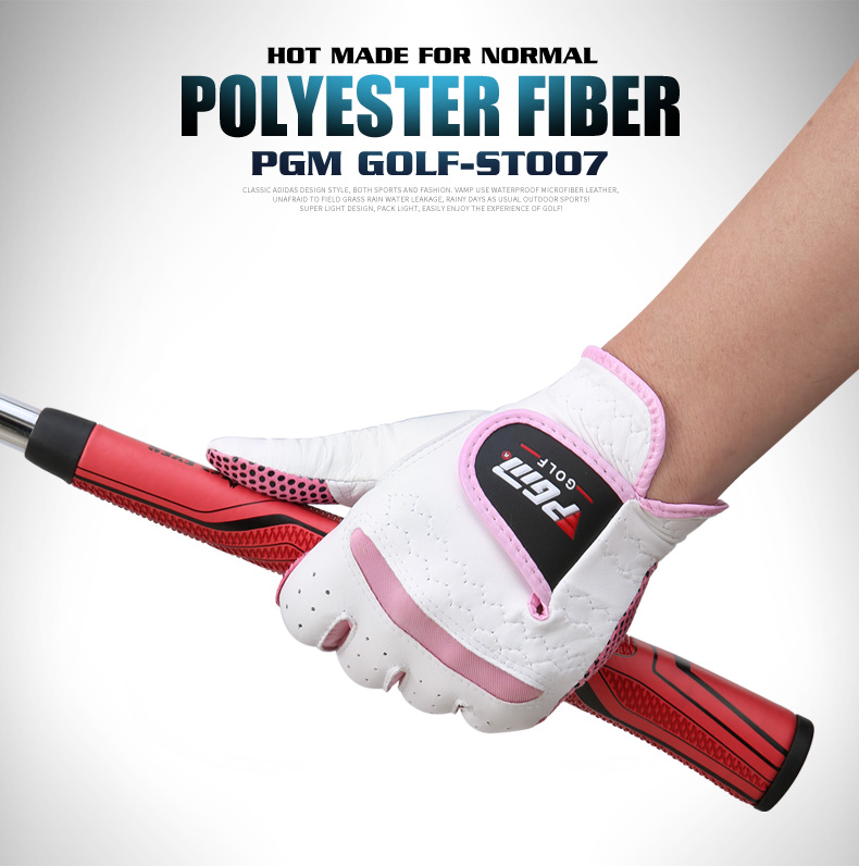 Găng Tay Golf Nữ Vải Sợi Cao Cấp Thoáng Khí - PGM Golf Lady Gloves - ST007