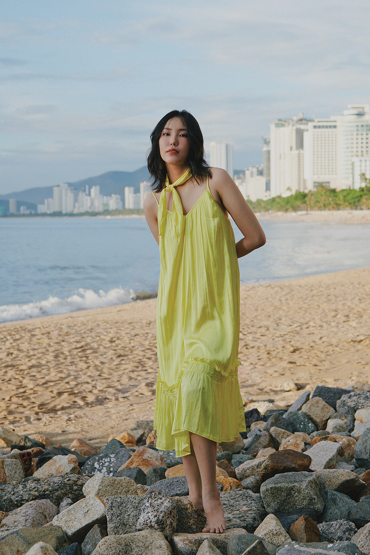 Đầm Midi Hai Hướng Dương DRE192 thời trang thiết kế Hity