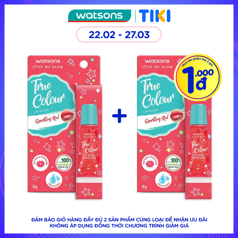 Son Bóng Watsons True Color Sparkling Red 8g