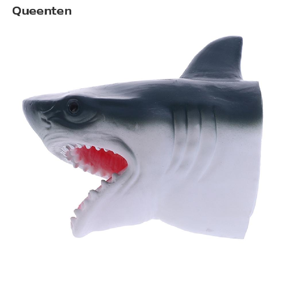 Queenten Shark Arm Glove Hand Puppet Toy Soft Rubber Shark Glove Interactive Toy  VN